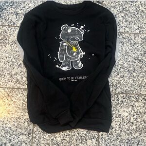 Black Graphic Bear Sweatshirt